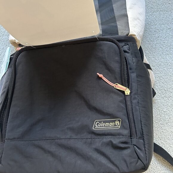 Cooler Coleman Now 20-Can Soft-Sided Templock Backpack Cooler, Gray and Black - Picture 6 of 13